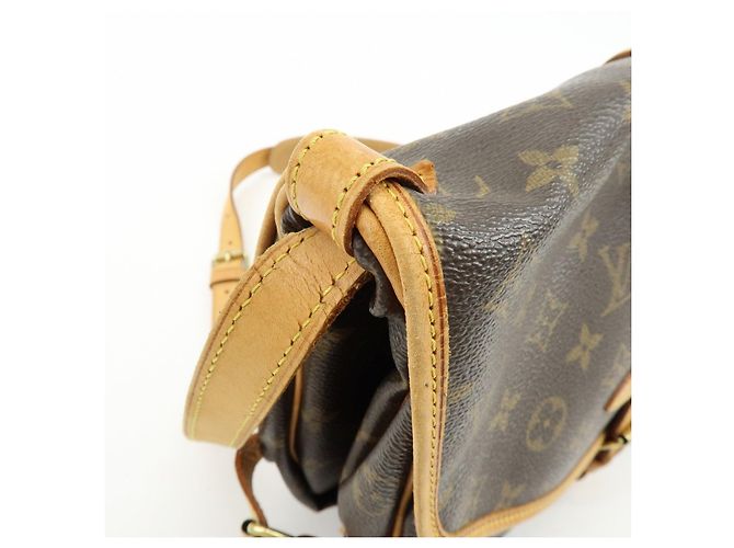 Borsa a tracolla Louis Vuitton Monogram Saumur 30 Canvas Brown M42256 - vista 16