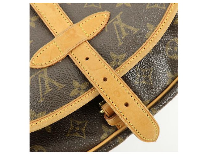 Borsa a tracolla Louis Vuitton Monogram Saumur 30 Canvas Brown M42256 - vista 17