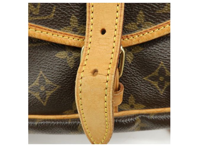 Borsa a tracolla Louis Vuitton Monogram Saumur 30 Canvas Brown M42256 - vista 18