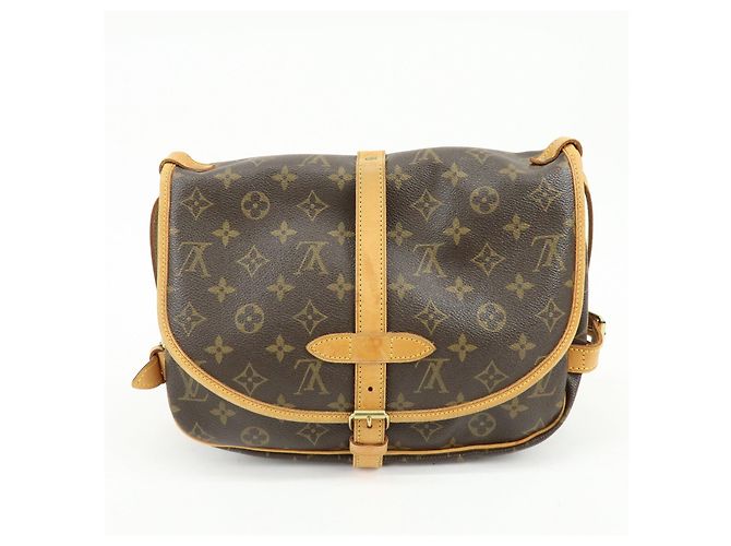 Borsa a tracolla Louis Vuitton Monogram Saumur 30 Canvas Brown M42256 - vista 2