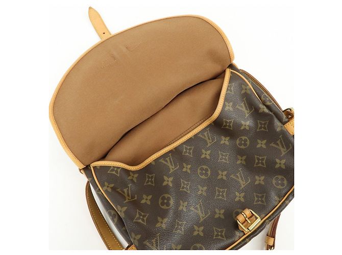 Borsa a tracolla Louis Vuitton Monogram Saumur 30 Canvas Brown M42256 - vista 21