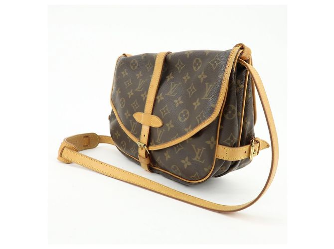 Borsa a tracolla Louis Vuitton Monogram Saumur 30 Canvas Brown M42256 - vista 3