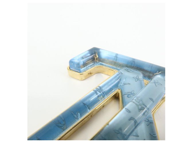 Louis Vuitton LV Gloss Metal Key Ring Bag Charm Blue M02590 - vista 13