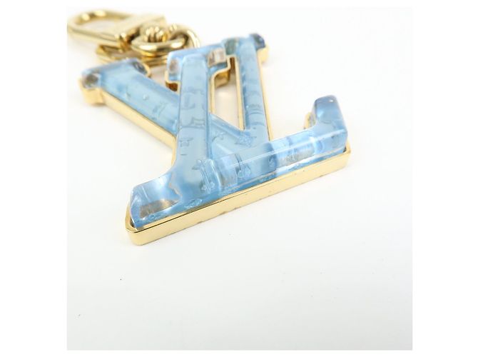 Louis Vuitton LV Gloss Metal Key Ring Bag Charm Blue M02590 - vista 14