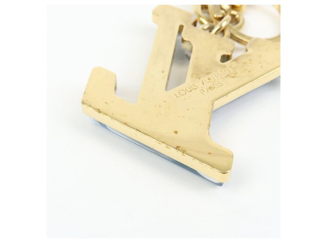 Louis Vuitton LV Gloss Metal Key Ring Bag Charm Blue M02590 - vista 4