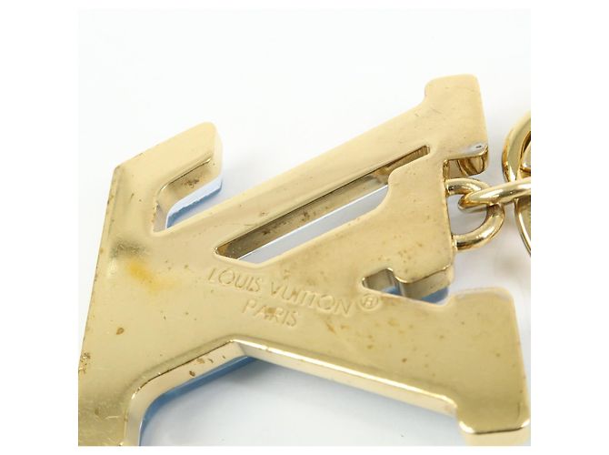 Louis Vuitton LV Gloss Metal Key Ring Bag Charm Blue M02590 - vista 5