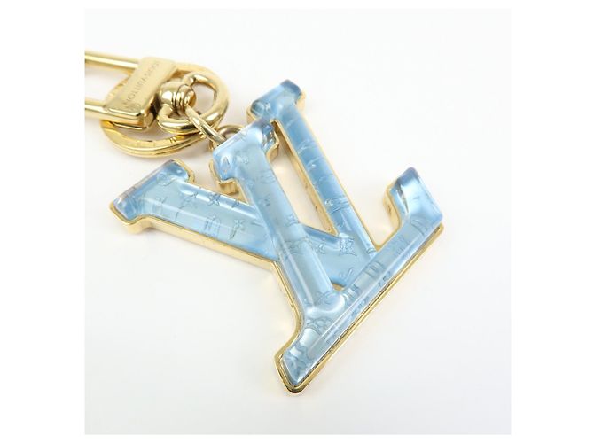 Louis Vuitton LV Gloss Metal Key Ring Bag Charm Blue M02590 - vista 8
