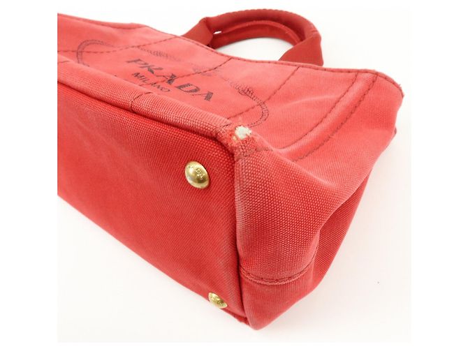 Borsa a mano e a tracolla 2Way PRADA Triangle Logo Canapa Mini Canvas B2439G - vista 10