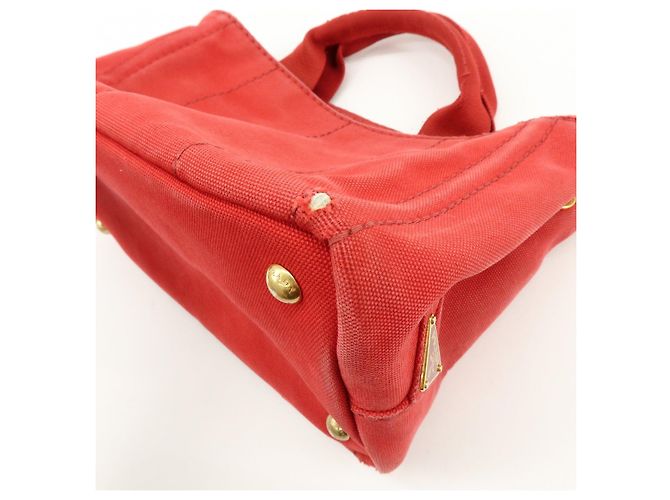 Borsa a mano e a tracolla 2Way PRADA Triangle Logo Canapa Mini Canvas B2439G - vista 12