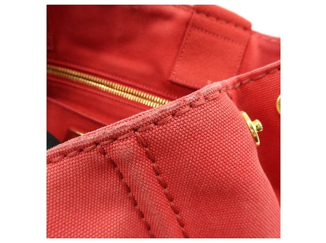 Borsa a mano e a tracolla 2Way PRADA Triangle Logo Canapa Mini Canvas B2439G - vista 16
