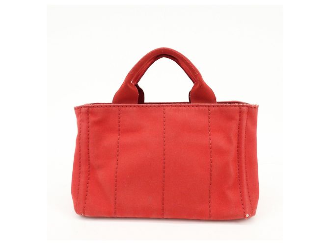 Borsa a mano e a tracolla 2Way PRADA Triangle Logo Canapa Mini Canvas B2439G - vista 2