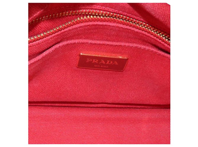 Borsa a mano e a tracolla 2Way PRADA Triangle Logo Canapa Mini Canvas B2439G - vista 23