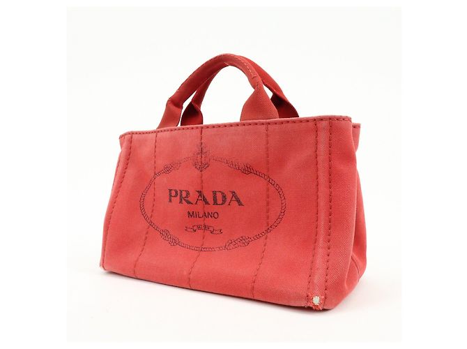 Borsa a mano e a tracolla 2Way PRADA Triangle Logo Canapa Mini Canvas B2439G - vista 3
