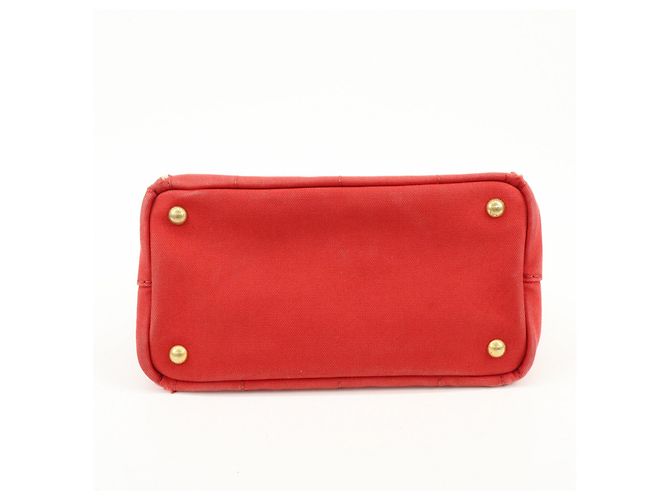 Borsa a mano e a tracolla 2Way PRADA Triangle Logo Canapa Mini Canvas B2439G - vista 5