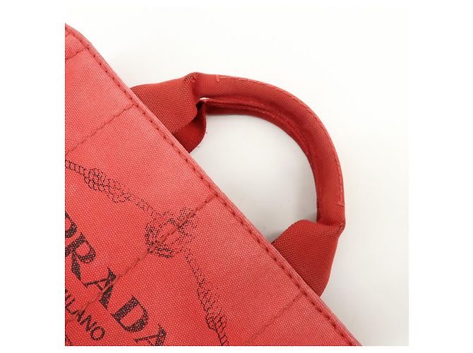 Borsa a mano e a tracolla 2Way PRADA Triangle Logo Canapa Mini Canvas B2439G - vista 6