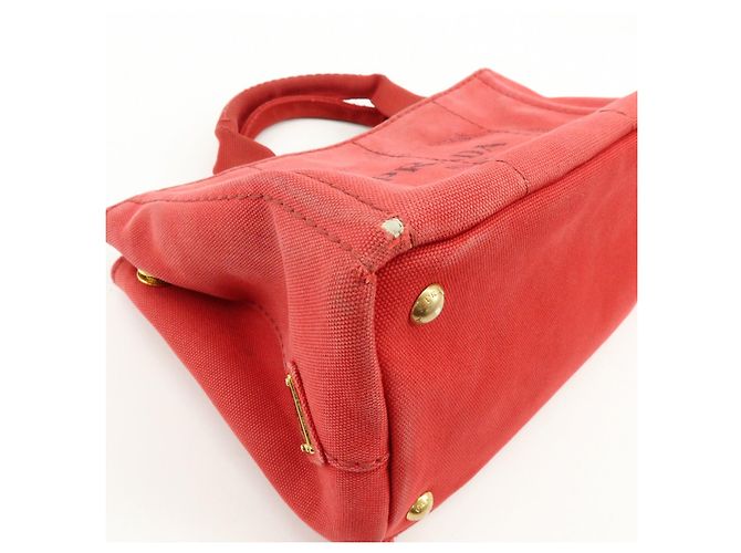 Borsa a mano e a tracolla 2Way PRADA Triangle Logo Canapa Mini Canvas B2439G - vista 9