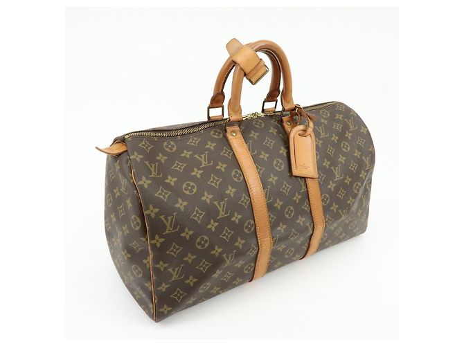 Borsa Boston Louis Vuitton Monogram Keep All 45 Brown M41428 - vista 3