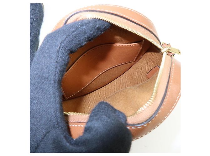 Céline CELINE Triomphe Borsa a spalla rotonda in PVC e pelle Borsa rotonda Marrone - vista 16