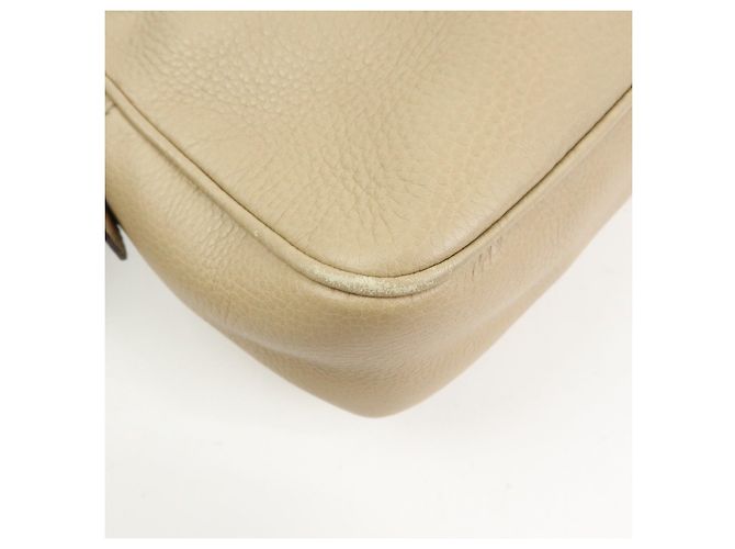 Borsa a tracolla in pelle GUCCI SOHO Interlocking G Beige 308983 - vista 10