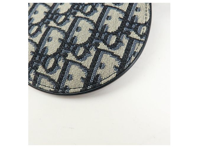 Borsa Saddle Christian Dior Oblique Jacquard e Pelle Borsa a Vita Blu Navy - vista 11