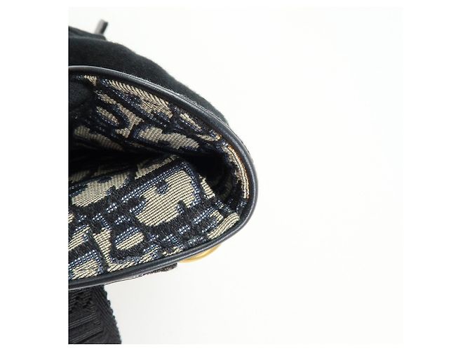 Borsa Saddle Christian Dior Oblique Jacquard e Pelle Borsa a Vita Blu Navy - vista 15