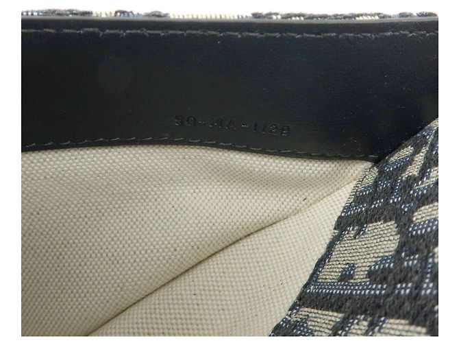 Borsa Saddle Christian Dior Oblique Jacquard e Pelle Borsa a Vita Blu Navy - vista 20