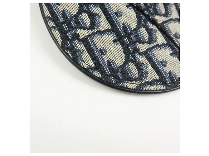 Borsa Saddle Christian Dior Oblique Jacquard e Pelle Borsa a Vita Blu Navy - vista 8