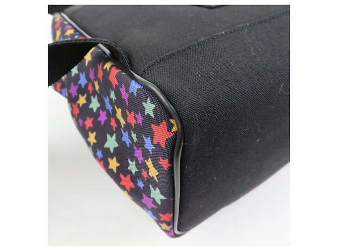 Autre Marque SAINT LAURENT PARIS Zaino City Canvas Leather Backpack Star Pattern 508548 - vista 11