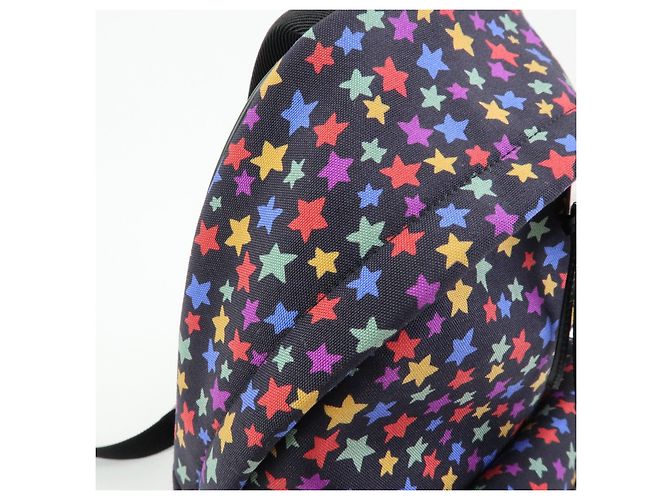 Autre Marque SAINT LAURENT PARIS Zaino City Canvas Leather Backpack Star Pattern 508548 - vista 14