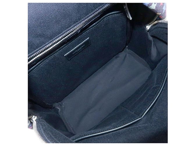 Autre Marque SAINT LAURENT PARIS Zaino City Canvas Leather Backpack Star Pattern 508548 - vista 19