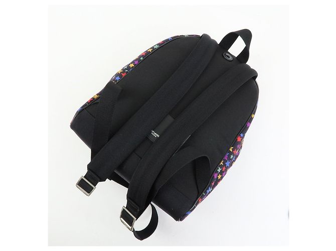 Autre Marque SAINT LAURENT PARIS Zaino City Canvas Leather Backpack Star Pattern 508548 - vista 6