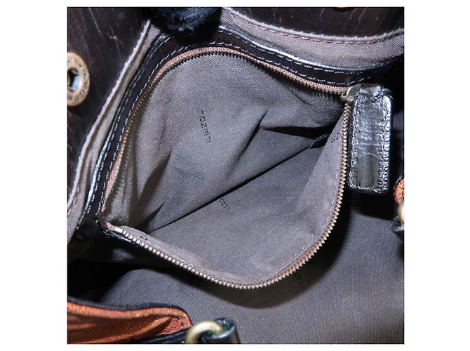 FENDI Ethonico Leder Tote Bag Schultertasche Braun 8BN157 - Ansicht 20