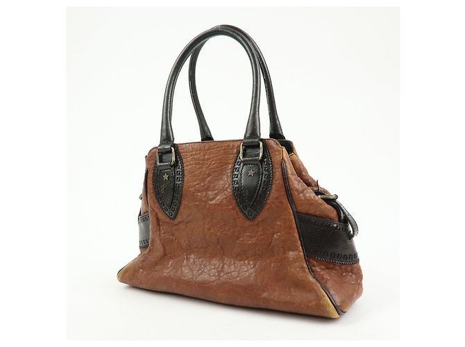FENDI Ethonico Leder Tote Bag Schultertasche Braun 8BN157 - Ansicht 3