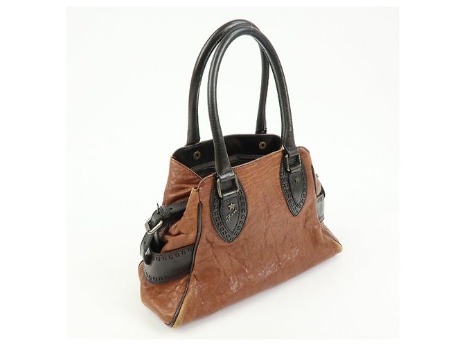 FENDI Ethonico Leder Tote Bag Schultertasche Braun 8BN157 - Ansicht 4