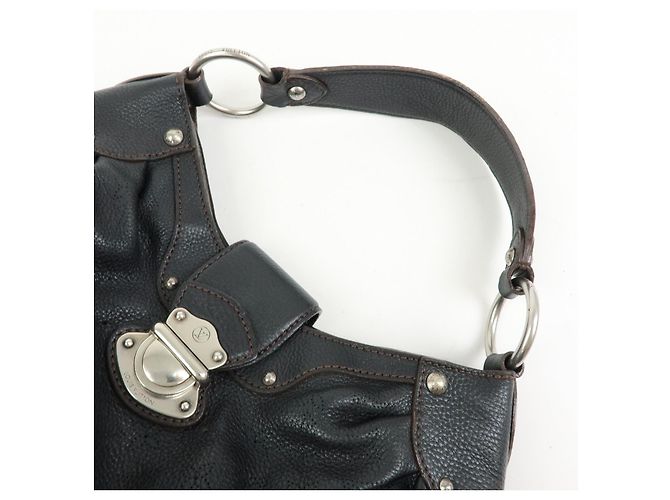 Borsa a tracolla Louis Vuitton Monogram Mahina Solar PM Noir M93127 - vista 6