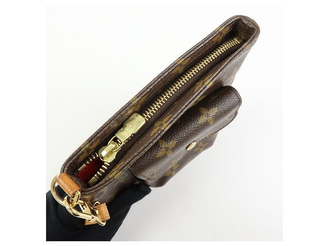 Louis Vuitton Monogram Partition Pouch Wristlet Bag Brown M51901 - vista 15