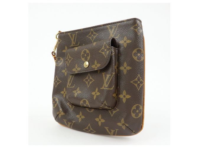 Louis Vuitton Monogram Partition Pouch Wristlet Bag Brown M51901 - vista 3