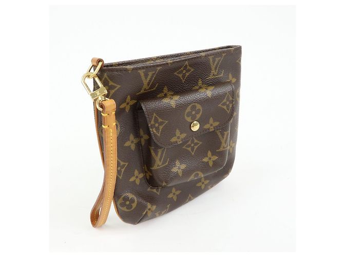 Louis Vuitton Monogram Partition Pouch Wristlet Bag Brown M51901 - vista 4