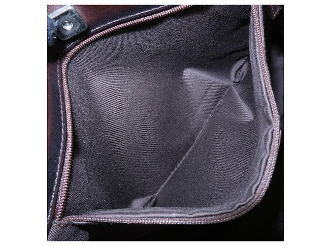 Borsa tote GUCCI GG Canvas Leather Dark Brown 73983 - vista 19