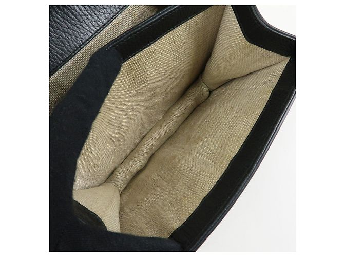 Borsa a tracolla in pelle con catena GUCCI Interlocking G Nera 510304 - vista 20