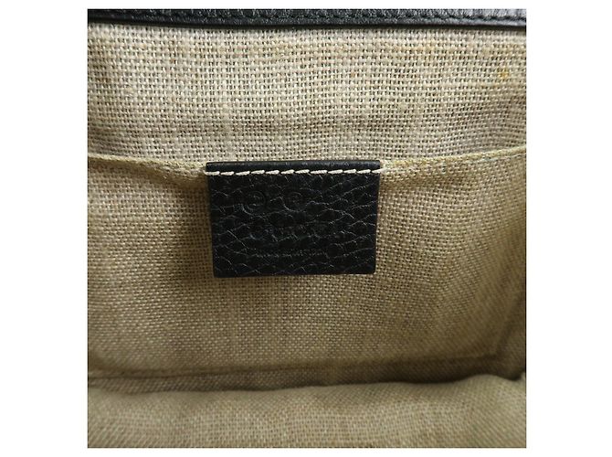 Borsa a tracolla in pelle con catena GUCCI Interlocking G Nera 510304 - vista 23