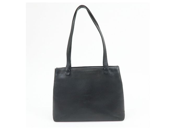 Bolso Tote CHANEL Logo de piel de becerro Bolso de hombro Bolso de mano Negro - vista 2