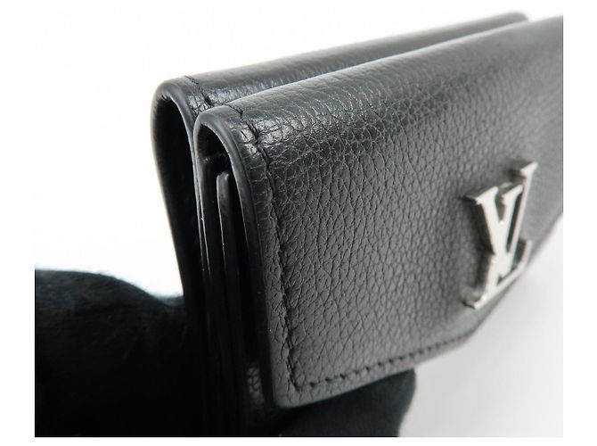 Louis Vuitton Portefeuille Lock Mini Leather Compact Wallet M63921 - vista 11