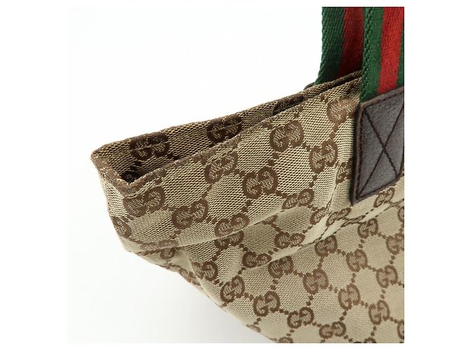 Borsa Tote e Borsa a Mano GUCCI Sherry GG Canvas Leather Brown 131228 - vista 16