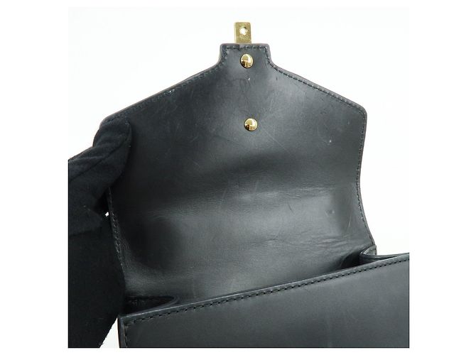 GUCCI Sylvie Sherry Borsa a tracolla in pelle con catena Nera 431666 - vista 18