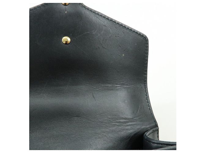 GUCCI Sylvie Sherry Borsa a tracolla in pelle con catena Nera 431666 - vista 19