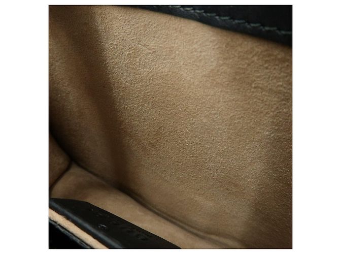 GUCCI Sylvie Sherry Borsa a tracolla in pelle con catena Nera 431666 - vista 21