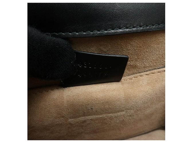 GUCCI Sylvie Sherry Borsa a tracolla in pelle con catena Nera 431666 - vista 23