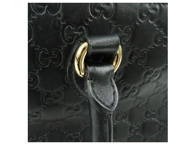 Borsa 2Way GUCCI Guccissima in pelle Borsa a mano e a tracolla Nera 453704 - vista 10