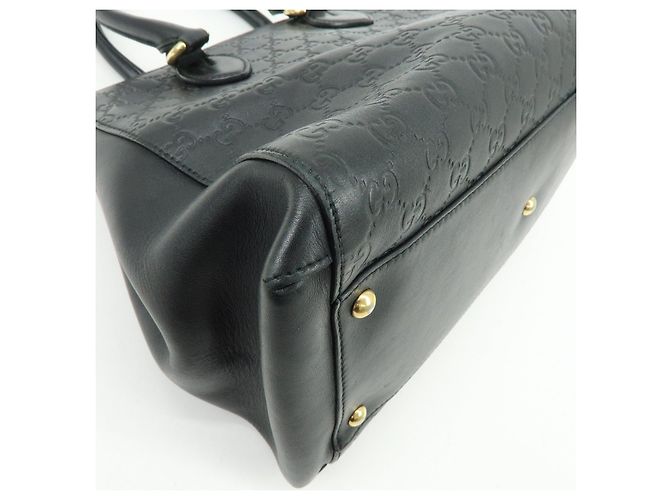 Borsa 2Way GUCCI Guccissima in pelle Borsa a mano e a tracolla Nera 453704 - vista 12